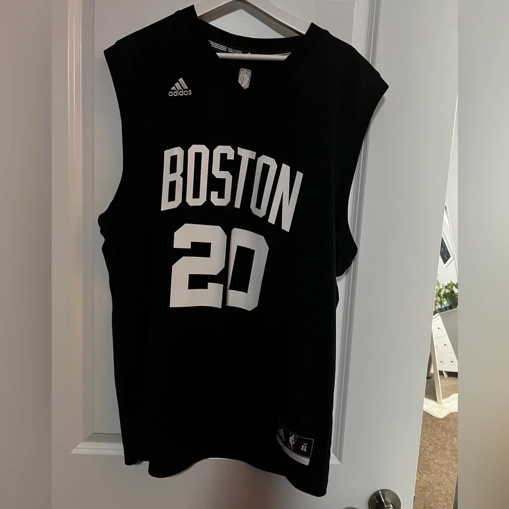 adidas Black Boston #20 Men's Basketball Jersey